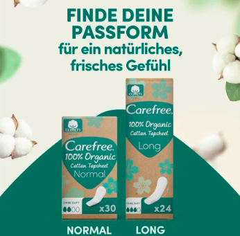 Carefree  Slipeinlagen Organic Cotton Normal 30 St, Карефри Ежедневные прокладки из органического хлопка Normal 30шт, 2 упаковки (60штук)