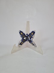 PUNELAUER Керамическая фигурка с подвесом "Бабочка", ручная роспись, 4.5смx12см, 1950-60гг.