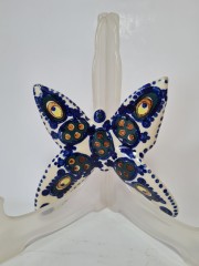 PUNELAUER Керамическая фигурка с подвесом "Бабочка", ручная роспись, 4.5смx12см, 1950-60гг.