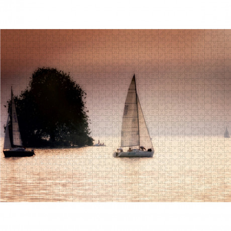 CALVENDO Puzzle CALVENDO Puzzle Mit dem Segelboot auf dem See Пазл CALVENDO Puzzle С парусником на озере
