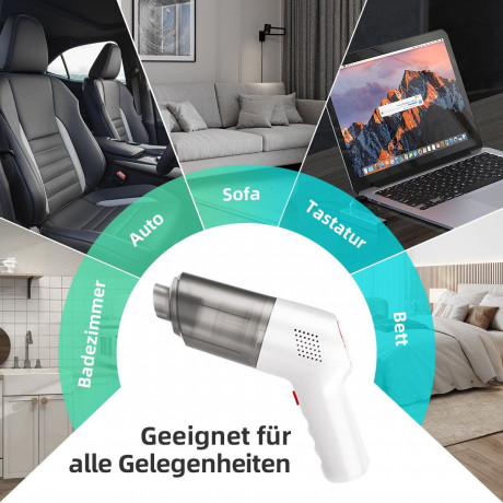 7Magic 7Magic Akku-Handstaubsauger 9000Pa USB Aufladbar Tragbar Leicht Mini Staubsauger Auto-Staubsauger, 120 W, beutellos, 4000mAh Handsauger, fur den Auto, Haus, Kuche, Tierhaare  7Magic беспроводной ручной пылесос 9000Pa USB перезаряжаемый портативный 