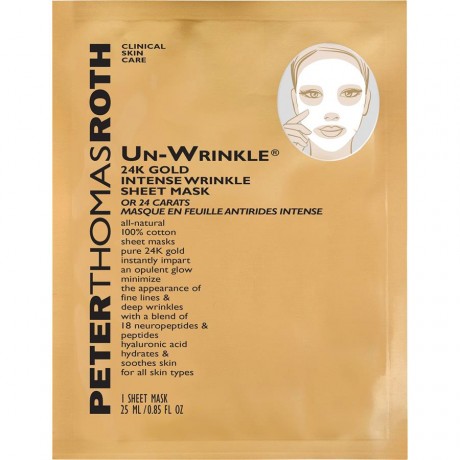 Peter Thomas (Питер Томас) Roth Un-Wrinkle Intense Wrinkle Sheet Mask Маска для лица 24K Gold, 6 x 25 мл