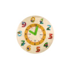 HESS Holzspielzeug Lernuhr mit Puzzlezahlen Деревянные игрушечные обучающие часы с числами-головоломками