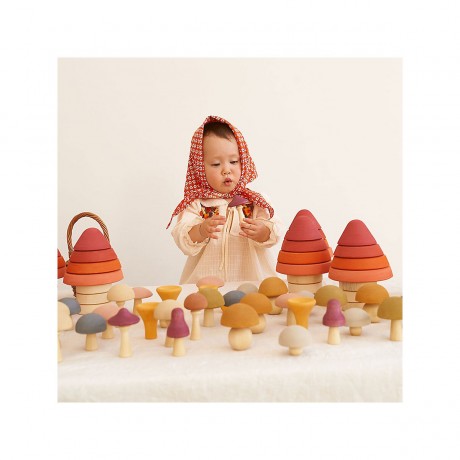 Montessori® Stapelturm Pilz Гриб свайной башни