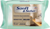 Sanft&amp;Sicher Влажная  туалетная бумага Deluxe Чувствительная  Запасная упаковка, 60 шт