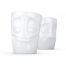 Fiftyeight Products TV Tassen Becher ohne Henkel Set 2-tlg. - vergnugt & verdutzt 0,35 L Набор чашек для телевизора без ручки 2 шт. - счастливый и озадаченный 0,35 л