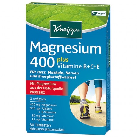 Kneipp Magnesium 400 Nahrungserganzungsmittel Vitamine & Mineralstoffe, 30 шт.