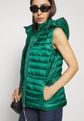 Tommy Hilfiger FEMININE VEST Waistcoat green ЖЕНСКИЙ ЖИЛЕТ Жилет зеленый
