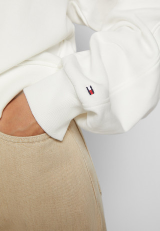 Tommy Hilfiger LARGE MONOGRAM TH Hoodie ecru БОЛЬШАЯ МОНОГРАММА TH Толстовка с капюшоном экрю