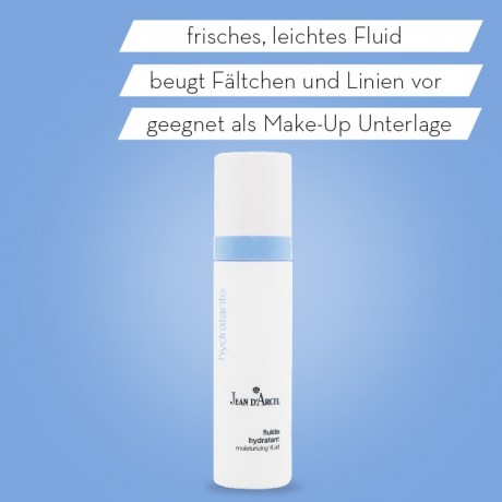 JEAN D'ARCEL fluide hydratant HYDRATANTE Gesichtsfluid unterstutzt die hauteigene Schutzbarriere  Fluide Hydrant HYDRATANTE флюид для лица поддерживает собственный защитный барьер кожи