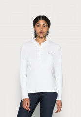 Tommy Hilfiger HERITAGE LONG SLEEVE SLIM  Polo shirt classic white HERITAGE LONG SLEEVE SLIM Рубашка поло классический белый