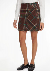 Tommy Hilfiger CHECK SHORT Wrap skirt grun CHECK SHORT Юбка с запахом зеленый