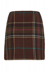 Tommy Hilfiger CHECK SHORT Wrap skirt grun CHECK SHORT Юбка с запахом зеленый