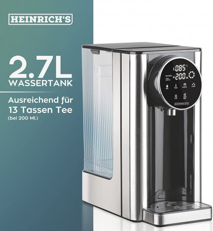 Heinrich?s Heinrich?s Heisswasserspender HWS 8731 Wasserkocher, 2.7 l, 2600,00 W, 7 verschiedene Temperatureinstellungen, Wassertank abnehmbar Диспенсер для горячей воды Heinrich HWS 8731, чайник, 2,7 л, 2600,00 Вт, 7 различных температурных режимов, съе