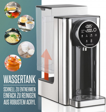 Heinrich?s Heinrich?s Heisswasserspender HWS 8731 Wasserkocher, 2.7 l, 2600,00 W, 7 verschiedene Temperatureinstellungen, Wassertank abnehmbar Диспенсер для горячей воды Heinrich HWS 8731, чайник, 2,7 л, 2600,00 Вт, 7 различных температурных режимов, съе