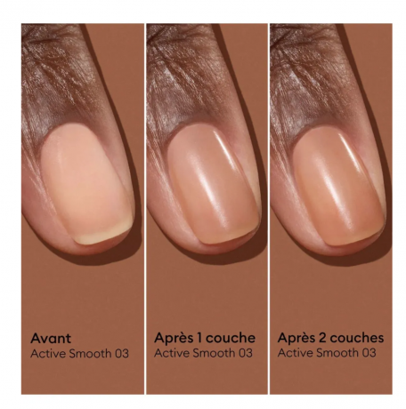 Manucurist Active Smooth 03, CC-лак для ногтей выравнивающий, терракотово-коричневый, эффект натурального маникюра