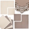 eyepower Puzzlematte Braun Beige 4 Matten je 60x60x2cm + 2 Randstucke Коврик-пазл коричневый бежевый 4 коврика 60x60x2см каждый + 2 края