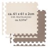 eyepower Puzzlematte Braun Beige 4 Matten je 60x60x2cm + 2 Randstucke Коврик-пазл коричневый бежевый 4 коврика 60x60x2см каждый + 2 края