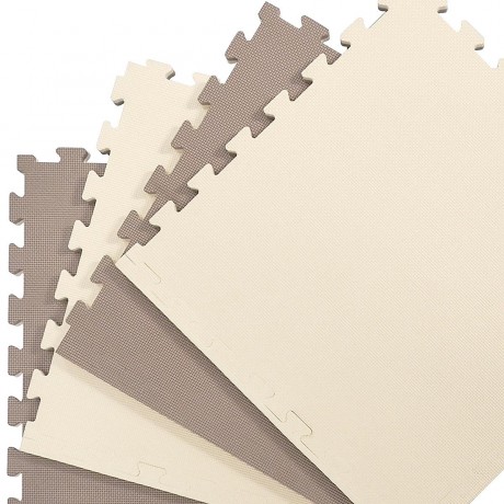 eyepower Puzzlematte Braun Beige 4 Matten je 60x60x2cm + 2 Randstucke Коврик-пазл коричневый бежевый 4 коврика 60x60x2см каждый + 2 края