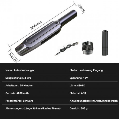 Hikeren Hikeren Akku-Handstaubsauger 3-in-1 Staubsauger,Nass- und Trockenbetrieb,Kabellos,Mit 2 Burste, Keine Tasche  Беспроводной ручной пылесос Hikeren Пылесос 3-в-1, влажная и сухая работа, беспроводной, с 2 щетками, без мешка