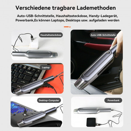 Hikeren Hikeren Akku-Handstaubsauger 3-in-1 Staubsauger,Nass- und Trockenbetrieb,Kabellos,Mit 2 Burste, Keine Tasche  Беспроводной ручной пылесос Hikeren Пылесос 3-в-1, влажная и сухая работа, беспроводной, с 2 щетками, без мешка