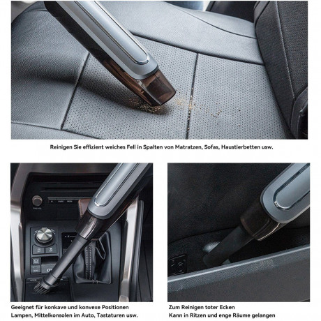 Hikeren Hikeren Akku-Handstaubsauger 3-in-1 Staubsauger,Nass- und Trockenbetrieb,Kabellos,Mit 2 Burste, Keine Tasche  Беспроводной ручной пылесос Hikeren Пылесос 3-в-1, влажная и сухая работа, беспроводной, с 2 щетками, без мешка