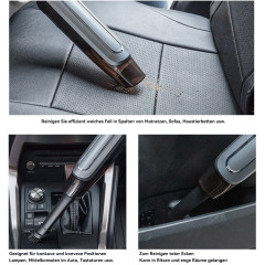 Hikeren Hikeren Akku-Handstaubsauger 3-in-1 Staubsauger,Nass- und Trockenbetrieb,Kabellos,Mit 2 Burste, Keine Tasche  Беспроводной ручной пылесос Hikeren Пылесос 3-в-1, влажная и сухая работа, беспроводной, с 2 щетками, без мешка