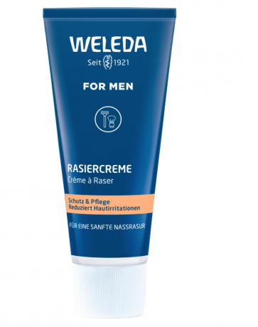 Weleda For Men Rasiercreme Крем для бритья для мужчин с экстрактами анютиных глазок, козьего и миндального молока, 75мл