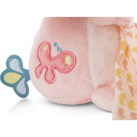 NICI Schmusetier 3D Hase Hopsali mit Mulltuch Мягкая игрушка 3D кролик Хопсали с марлей