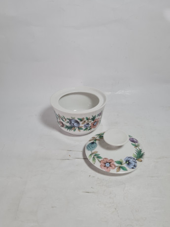 Набор для чая винтажный Winterling Roslau Bavaria с цветочным орнаментом, 2 чайника, сахарница, фарфор, Германия, 1960-70гг.