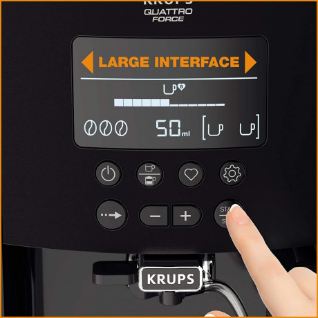 Krups Krups Kaffeevollautomat EA 819E Arabica Latte Quattro Force  Полностью автоматическая кофемашина Krups EA 819E Arabica Latte Quattro Force