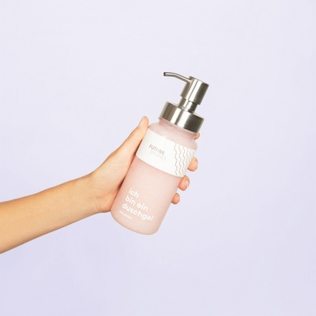 FUTURE STORIES Starterset Duschgel Pulver Kokos & Tonka inkl. Pumpspender  Стартовый набор геля для душа в виде порошка кокоса и бобов тонка, включая дозатор с помпой