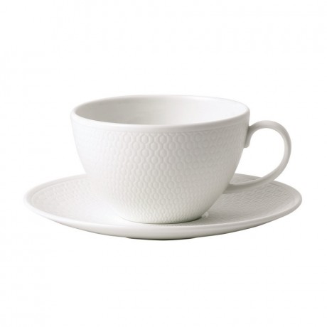 Wedgwood Wedgwood Gio weiss Teetasse 0,26 L mit Untertasse 2-tlg. Чашка для белого чая Wedgwood Gio 0,26 л с блюдцем 2 шт.