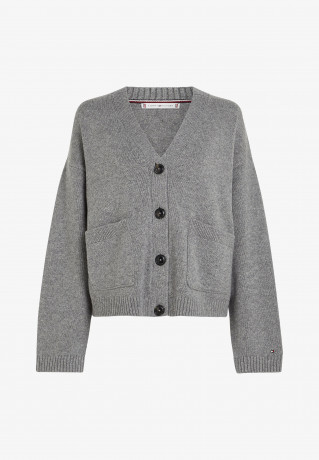 Tommy Hilfiger V NK Cardigan med heather grey V НК Кардиган средний вереск серый