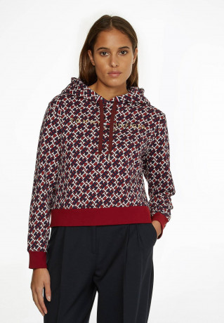 Tommy Hilfiger REG AO MONOGRAM Sweatshirt deep rouge multi REG AO МОНОГРАММА Толстовка глубокие румяна мульти