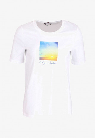 Tommy Hilfiger KURZARM RUNDHALS  Print T-shirt weiss SHORT SLEEVE ROUND NECK Футболка с принтом белый