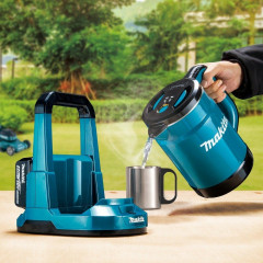 Makita Makita Reise-Wasserkocher DKT360Z Akku-Wasserkocher blau/schwarz, 0,8 l  Дорожный чайник Makita DKT360Z чайник беспроводной синий/черный, 0,8 л