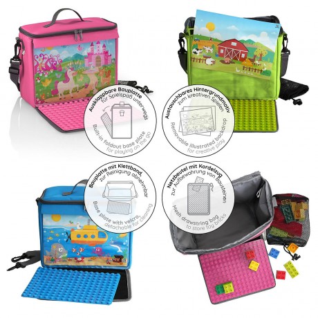 Fantifant Baustein-Tasche fur grosse Klemmbausteine in 2 Grossen (Grosse L) Сумка для строительных блоков для больших зажимных блоков 2-х размеров (размер L)