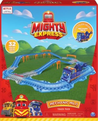 Spin Master Mighty Express Schienen Set mit Push-and-Go Zug Mechaniker Milo Набор треков Mighty Express с механиком поезда Milo