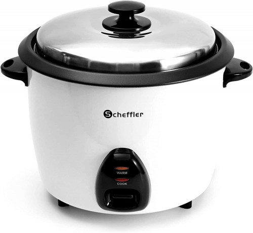 Scheffler Scheffler Reiskocher 1.5L-4.2L, 800-1600 W, Warmhaltefunktion, Antihaftbeschichtet, inkl. Reisloffel + Messbecher, Deckel aus Edelstahl  Рисоварка Scheffler 1,5–4,2 л, 800–1600 Вт, функция поддержания тепла, антипригарное покрытие, в комплекте л