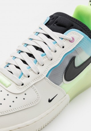 Nike Sportswear AIR FORCE 1 REACT UNISEX Sneaker low white/black/barely volt/ghost green/blue chill/sail AIR FORCE 1 REACT UNISEX Низкие кроссовки женские белый/черный/еле вольт/призрачно-зеленый/синий холод/парус