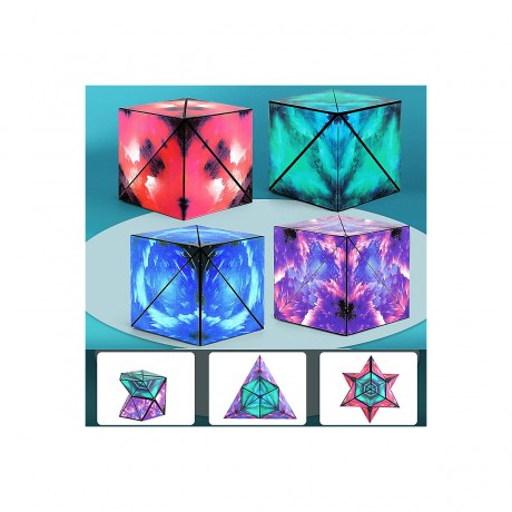 Debuy Magnetischer Tesserakt 3d dreidimensionaler geometrischer Tesserakt magnetische Kinder profitieren Intelligenz Magnetisches Spielzeug Магнитный Тессеракт 3D Трехмерный Геометрический Тессеракт Магнитный Детский Пособие Интеллект Магнитная Игрушка