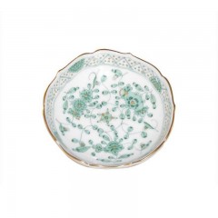 Meissen Meissen  'Neuer Ausschnitt - Indische Malerei grun Goldpunkte mit Goldrand' Schalchen 7,5 cm Мейсен "новый раздел - индийская роспись в зеленых золотых точках с золотым ободком" миска 7,5 см