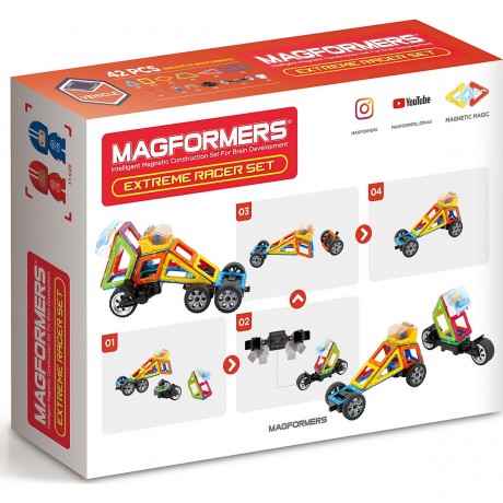 MAGFORMERS Magformers Extreme Racer Set Экстремальный гоночный набор Magformer