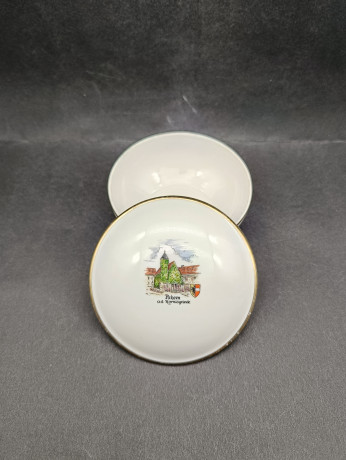 Шкатулка миниатюрная винтажная PWB Porzellan Bavaria "Ахерн", ручная работа, фарфор, 11 см, Германия, 1970-80гг.