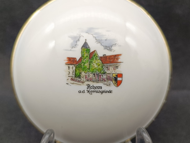 Шкатулка миниатюрная винтажная PWB Porzellan Bavaria "Ахерн", ручная работа, фарфор, 11 см, Германия, 1970-80гг.