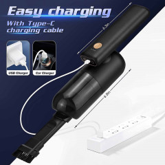 Yoyaxi Yoyaxi Akku-Handstaubsauger 3-in-1-Multifunktion, beutellos, Umfasst eine breite Palette von Zubehor,drehbar,Beleuchtet mit LEDs Schwarz Беспроводной ручной пылесос Yoyaxi многофункциональный 3-в-1, без мешка, включает в себя широкий выбор аксессуа