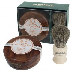 D.R. Harris Sandalwood Shave Soap Set Mahogany  Сандаловое мыло для бритья, красное дерево