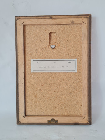 Картина винтажная "Мансарды старого города" Spitzweg, 34,5 x 23,5 см, Германия, 1960-70гг.