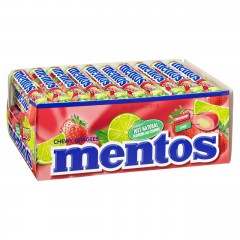 Mentos Chewy Dragees Rainbow  Ментос жевательные конфеты 14 шт. по 38 г, Радуга, Коробка 40 шт. x 14 шт.